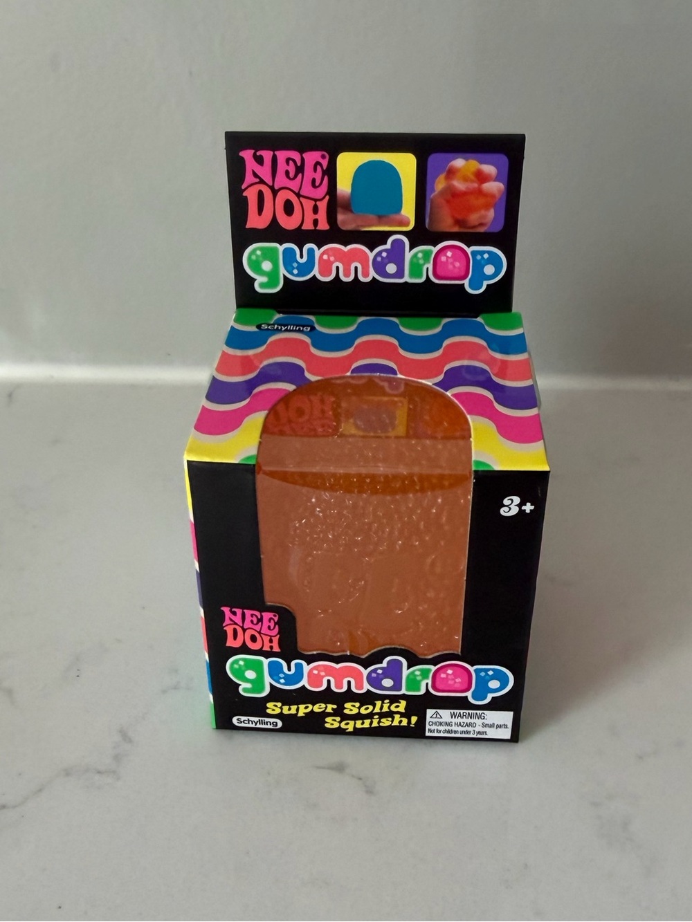 NEW NeeDoh Gumdrop Super Solid Squish Toy - Orange